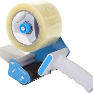 Duravel 2-Inch Packing Tape Dispenser Gun with Clear Carton Sealing Tape (Blue)