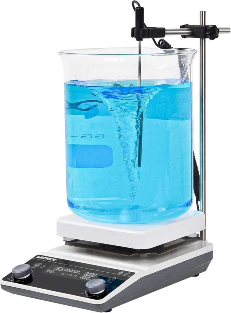 6.7-Inch LCD Magnetic Stirrer Hot Plate – 20L Capacity, 350°C, 50–2000 RPM