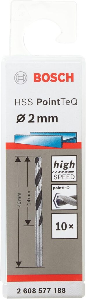 Bosch HSS Twist Drill Bit PointTeQ for Rotary Drills – Model 2608577188