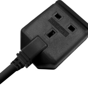 Masterplug Heavy Duty Single Socket Extension Lead 10 Metres – Black