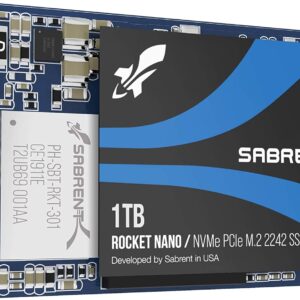Sabrent Rocket 1TB NVMe PCIe 3.0 M.2 2242 Internal SSD (SB-1342-1TB)